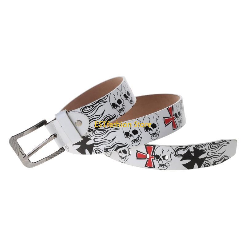 Women Accessories Description - Y5GC Vrouwen Taille Riem Schedelprint Mannen