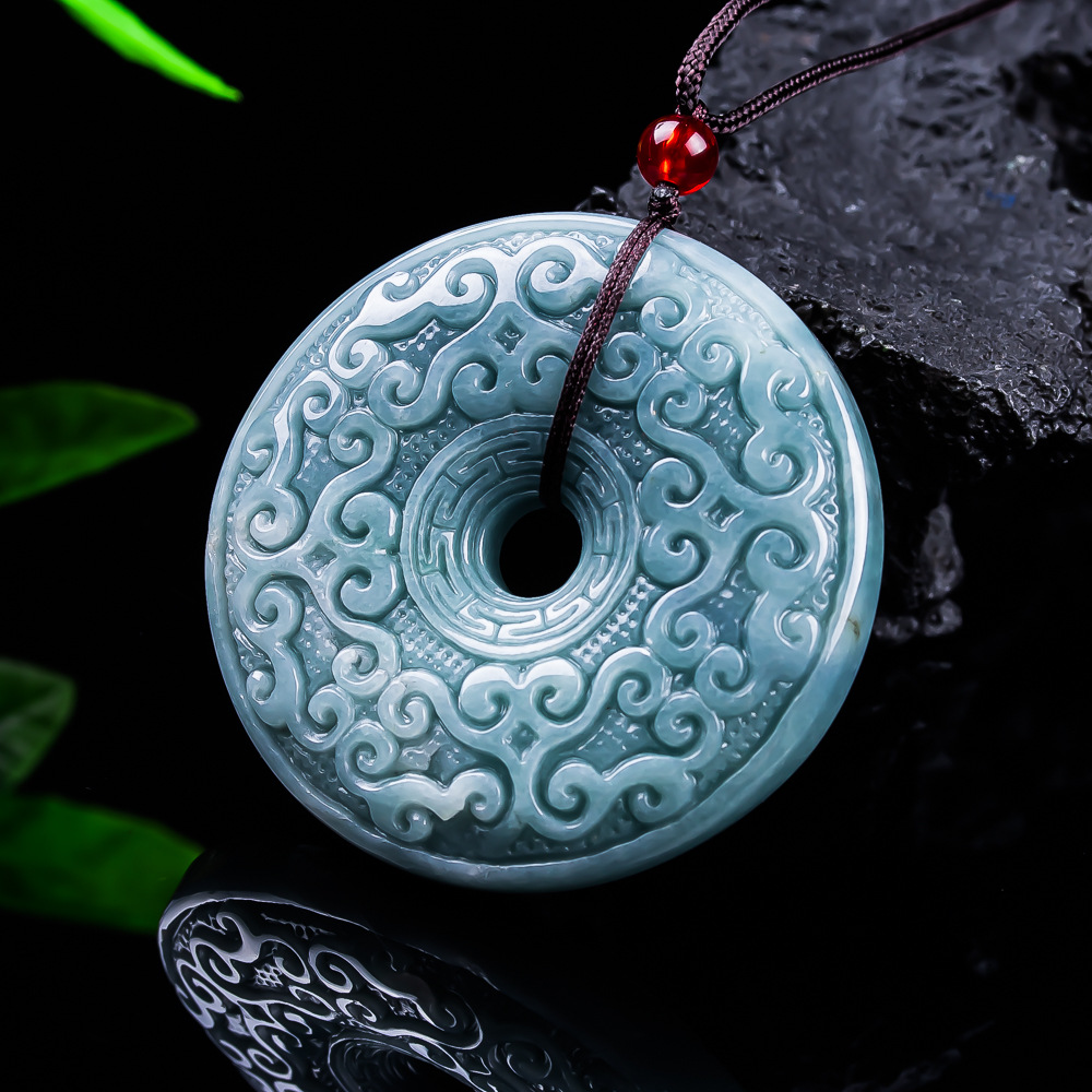Accessories Woman - Natuurlijke Birmese Jadeïet Bloem Hanger Ketting
