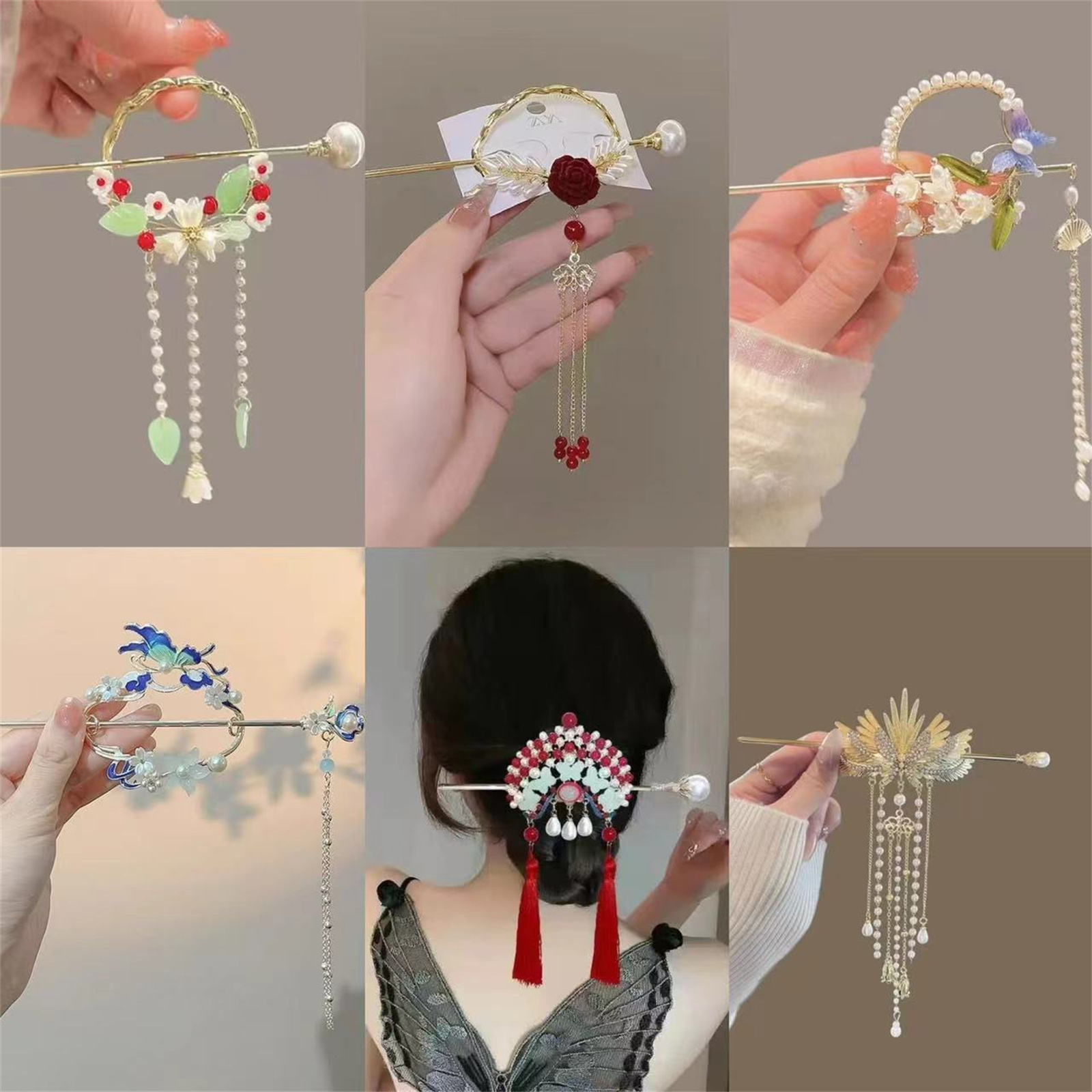 Women Accessories Shop - Etnische stijl haarspeld voor vrouwen Prachtige