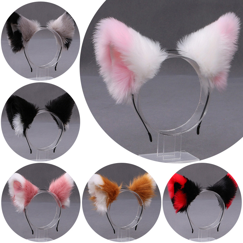 Women Knight Accessories - Pluizige Vos Kat Oor Pluche Hoofdband