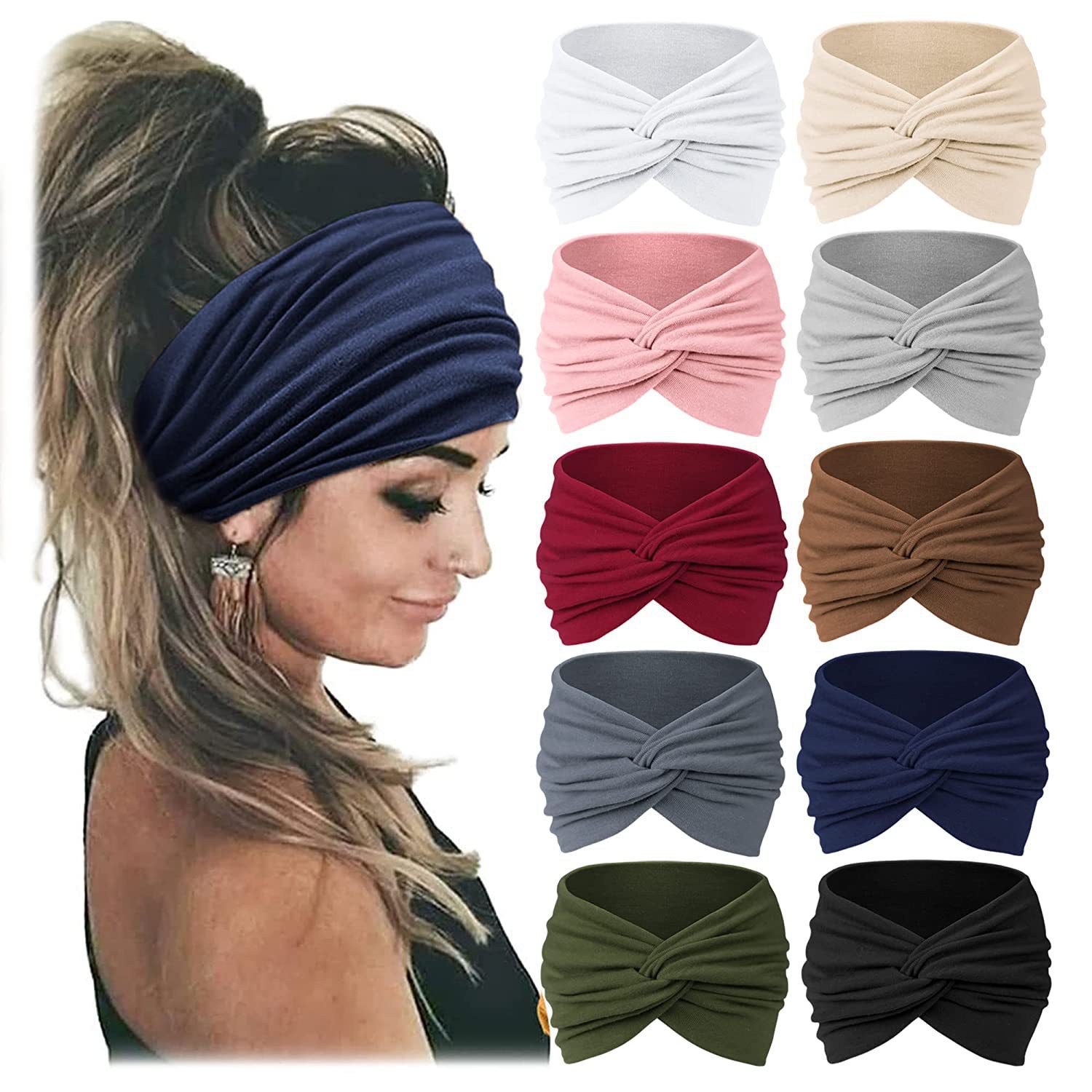 Women'S Yoga Accessories - Brede elastische hoofdband voor dames, antislip