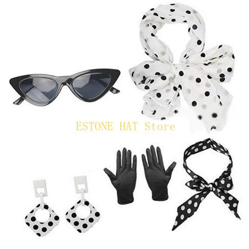 Women'S Accessories In The 1950S - 49MF 5-delige Rockabilly-accessoires Jaren 50-kostuumset Jaren