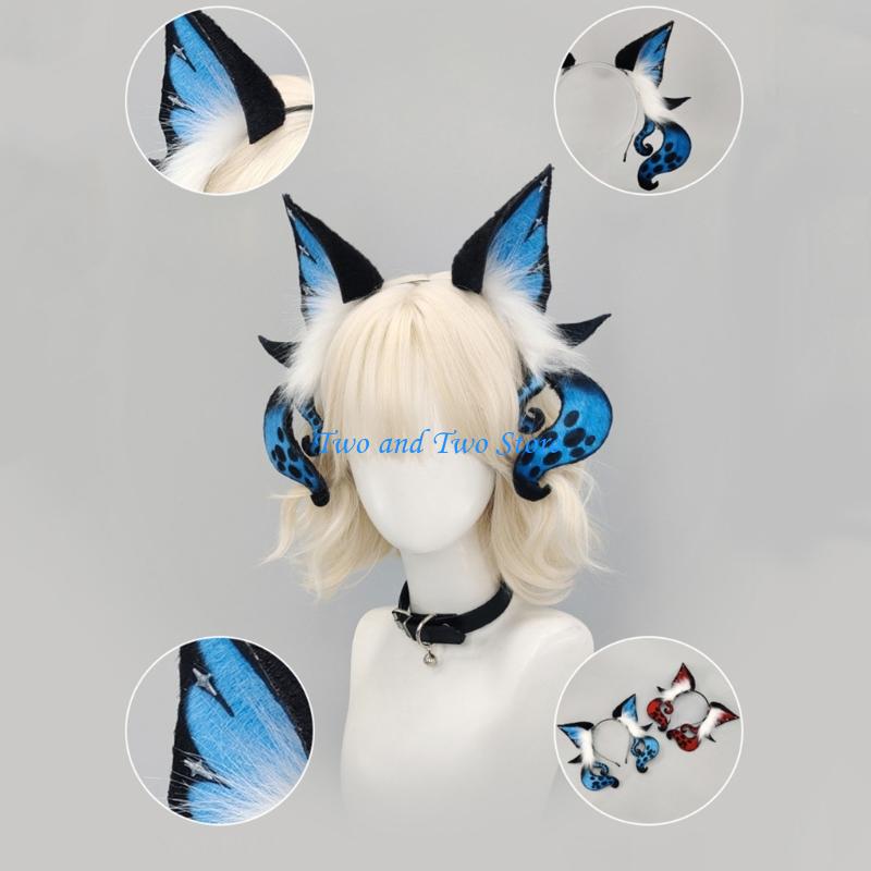 Women Accessories Description - HX6F schattige pluche Cthulhu oren hoofddeksels