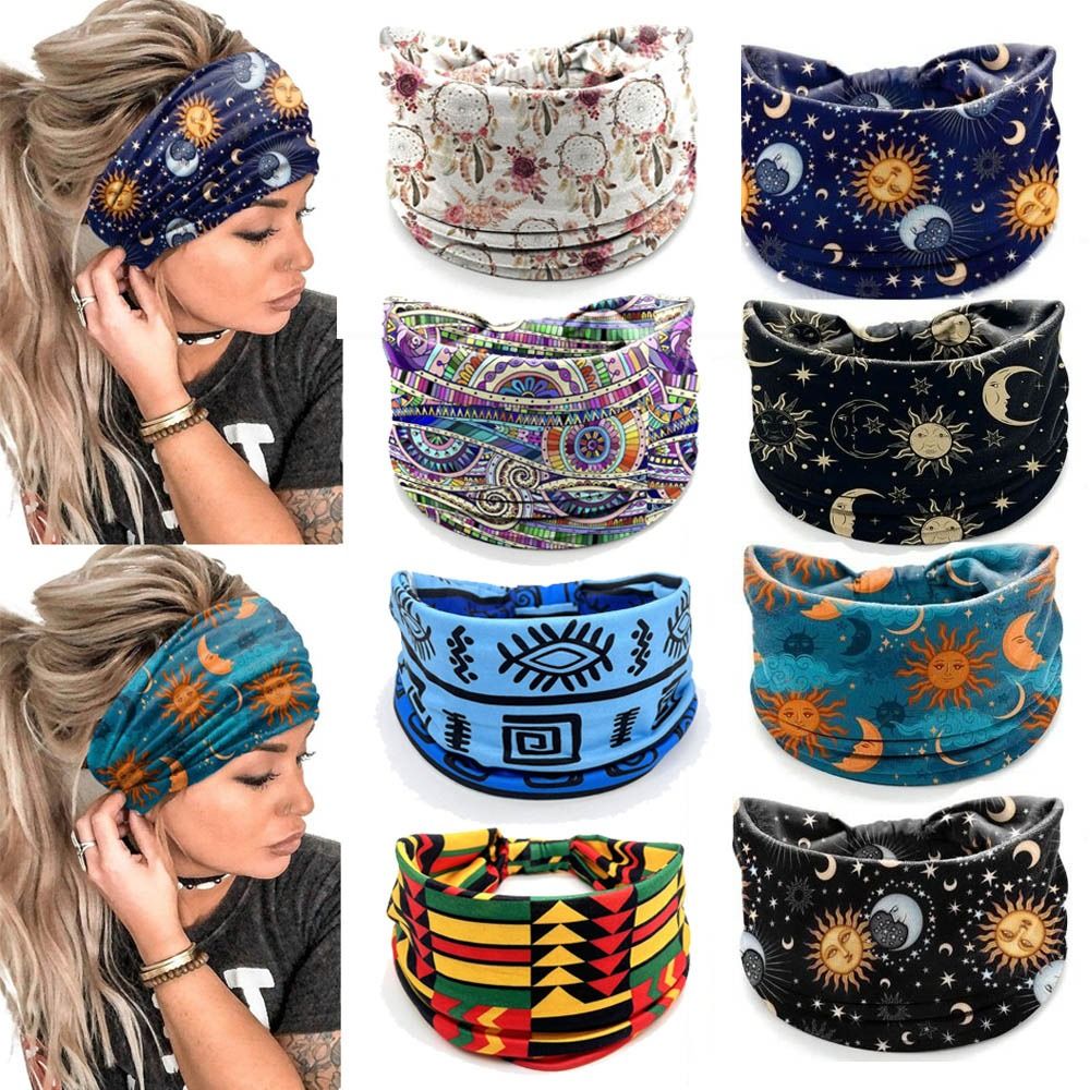 Women'S Yoga Accessories - Nieuwe elastische brede hoofdbanden Vintage knoop