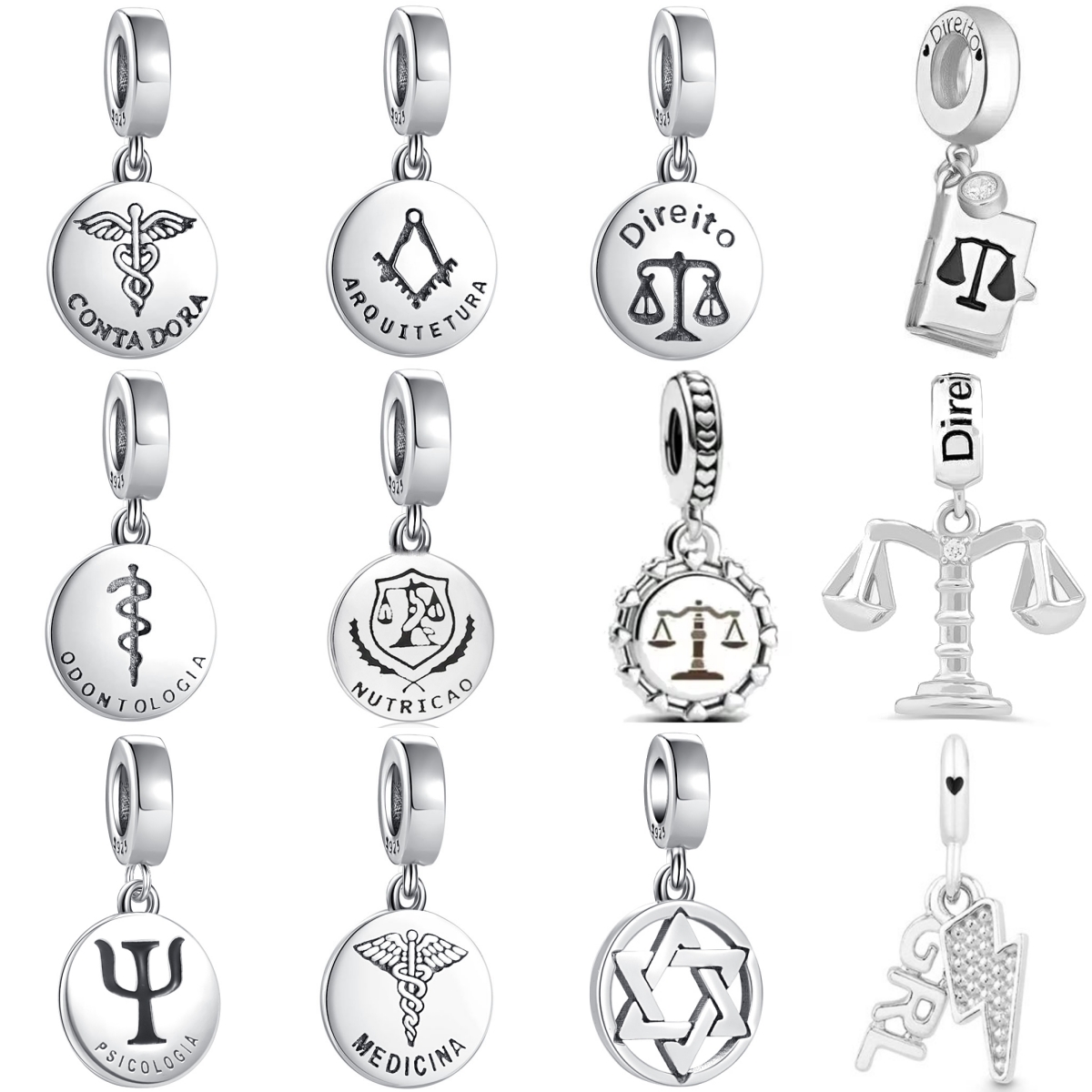 Women'S Accessories New Balance - Nieuwe 925 Sterling Zilver Charm Fit