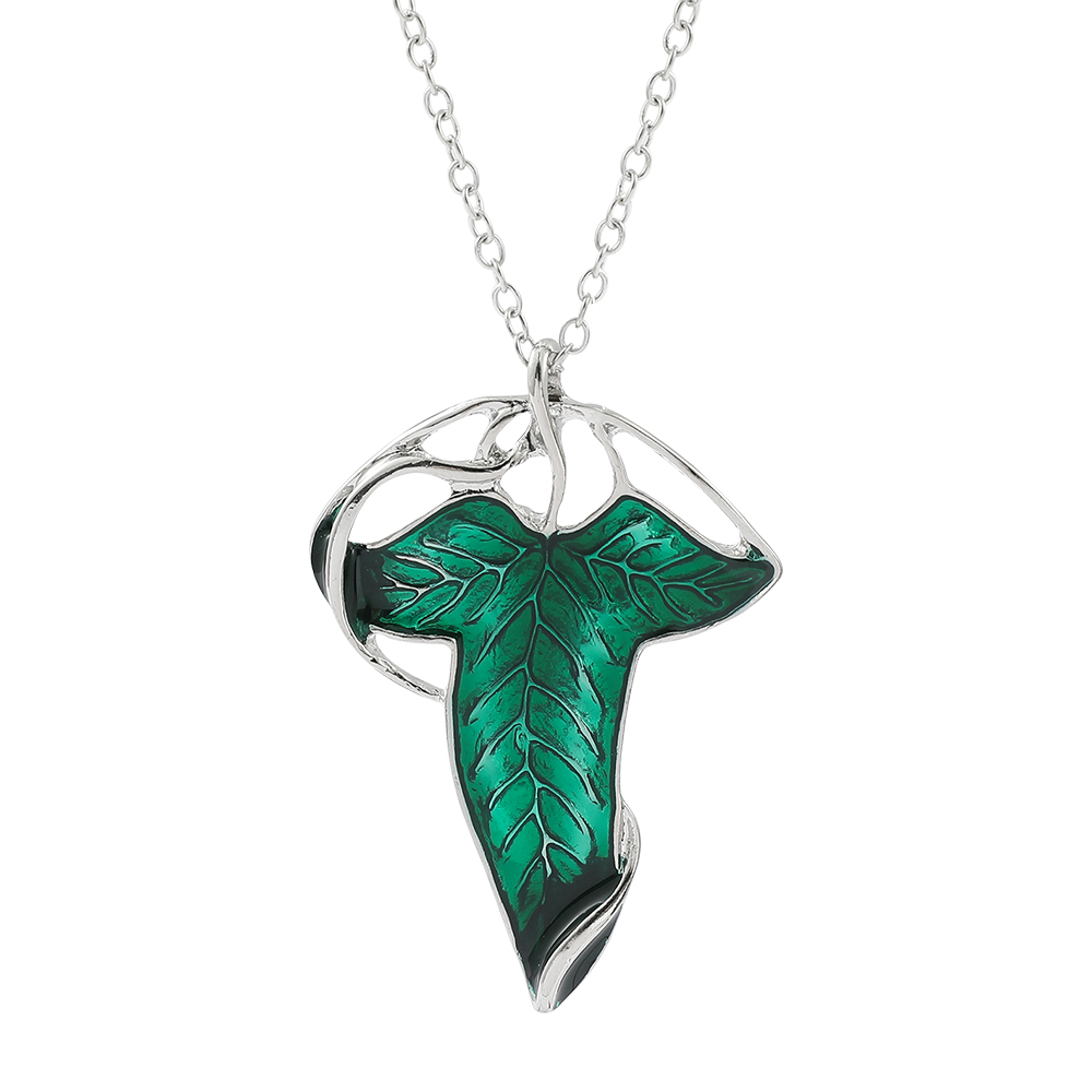 Women Accessories Chain - Vintage groene blad hanger ketting prachtige