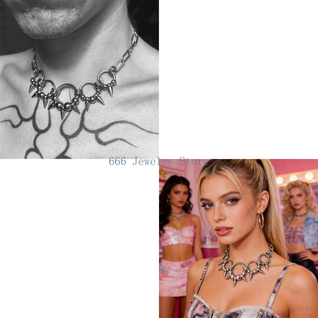 Women Accessories Description - F2TD Eigentijds, op streetwear geïnspireerd roestvrijstalen