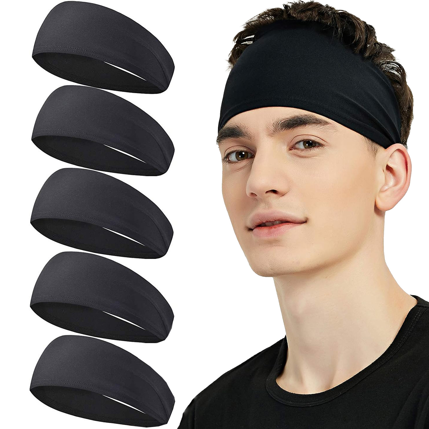 Women'S Yoga Accessories - Zweetband voor heren Dames Elastische sporthoofdbanden