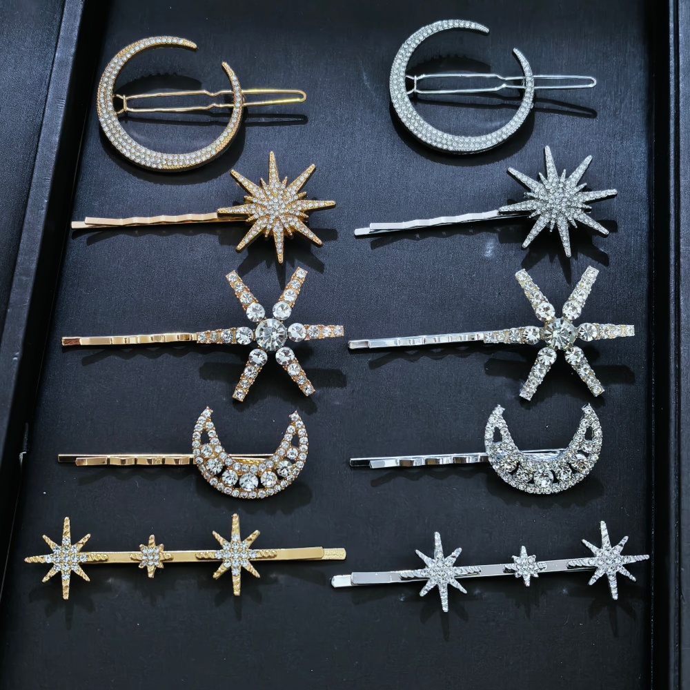 Women Knight Accessories - 3/4-delige set Kristallen Ster Haarspelden voor