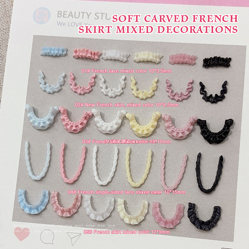 Women Accessories Combo Gift - 30 stuks 3D hars nagelkunst kant