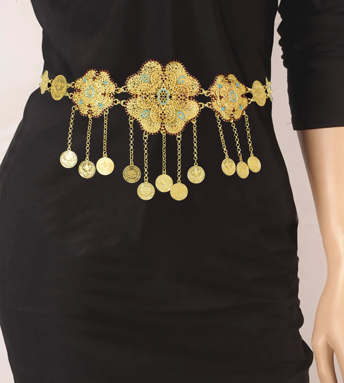Women Accessories India - Hol Bloem Munten Ketting Hanger Riem