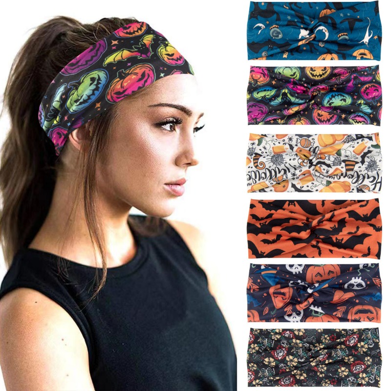 Women'S Yoga Accessories - Boheemse Bedrukte Schedel Pompoen Grimas Halloween