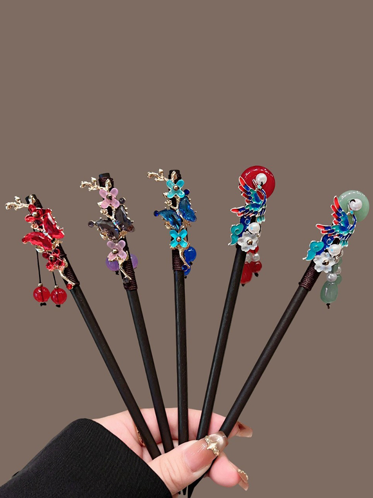 Women Accessories Shop - 1pc prachtige mode levendige Chinese haarstokken