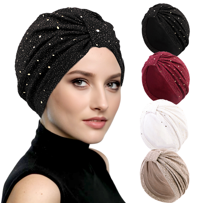 Women Accessories India - Vrouwen Moslim Geknoopte Tulband Hoofddoek Twist