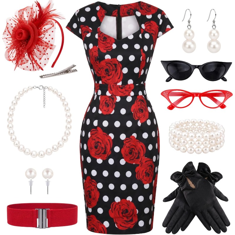 Women'S Accessories In The 1950S - 10 STUKS/SET Dames Retro Jaren '50