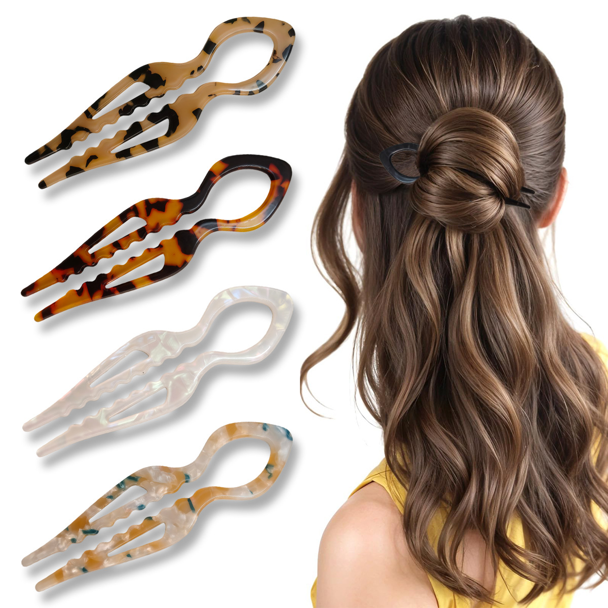 U-vormige Haar Stokken Schildp - Women Accessories Shop recensie en prijs