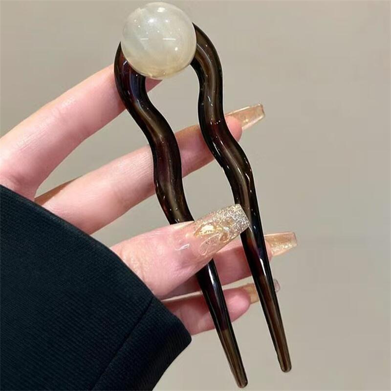 Mode gekleurde parel U-vormige - Women Accessories Shop recensie en prijs