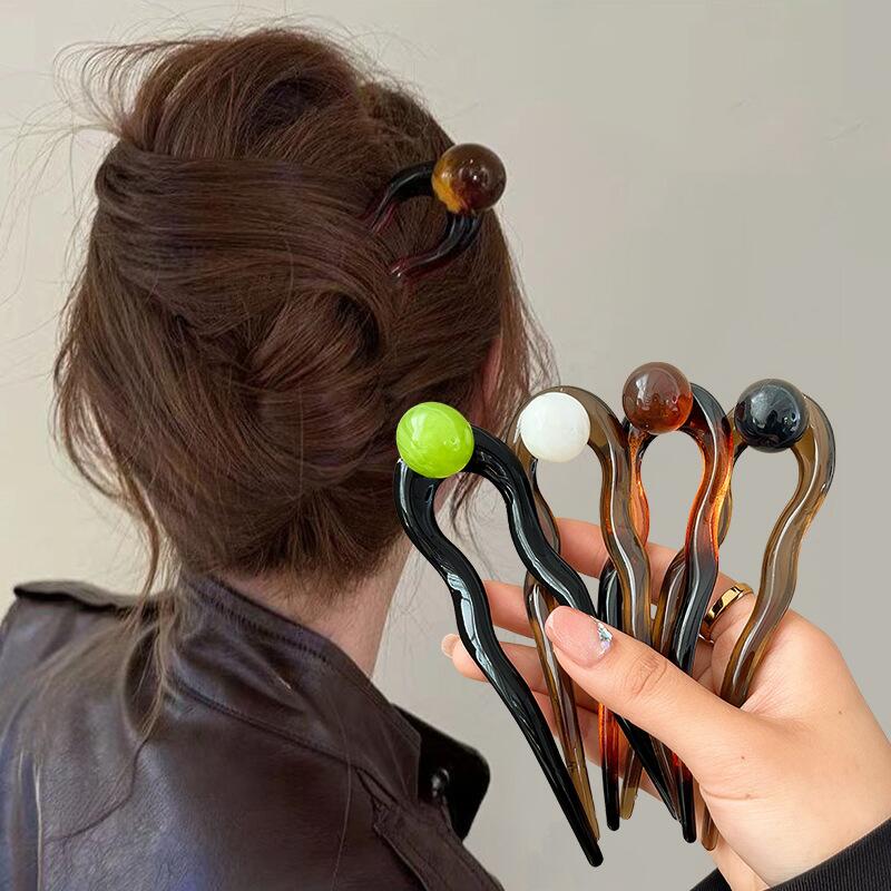 Mode gekleurde parel U-vormige - Women Accessories Shop recensie en prijs