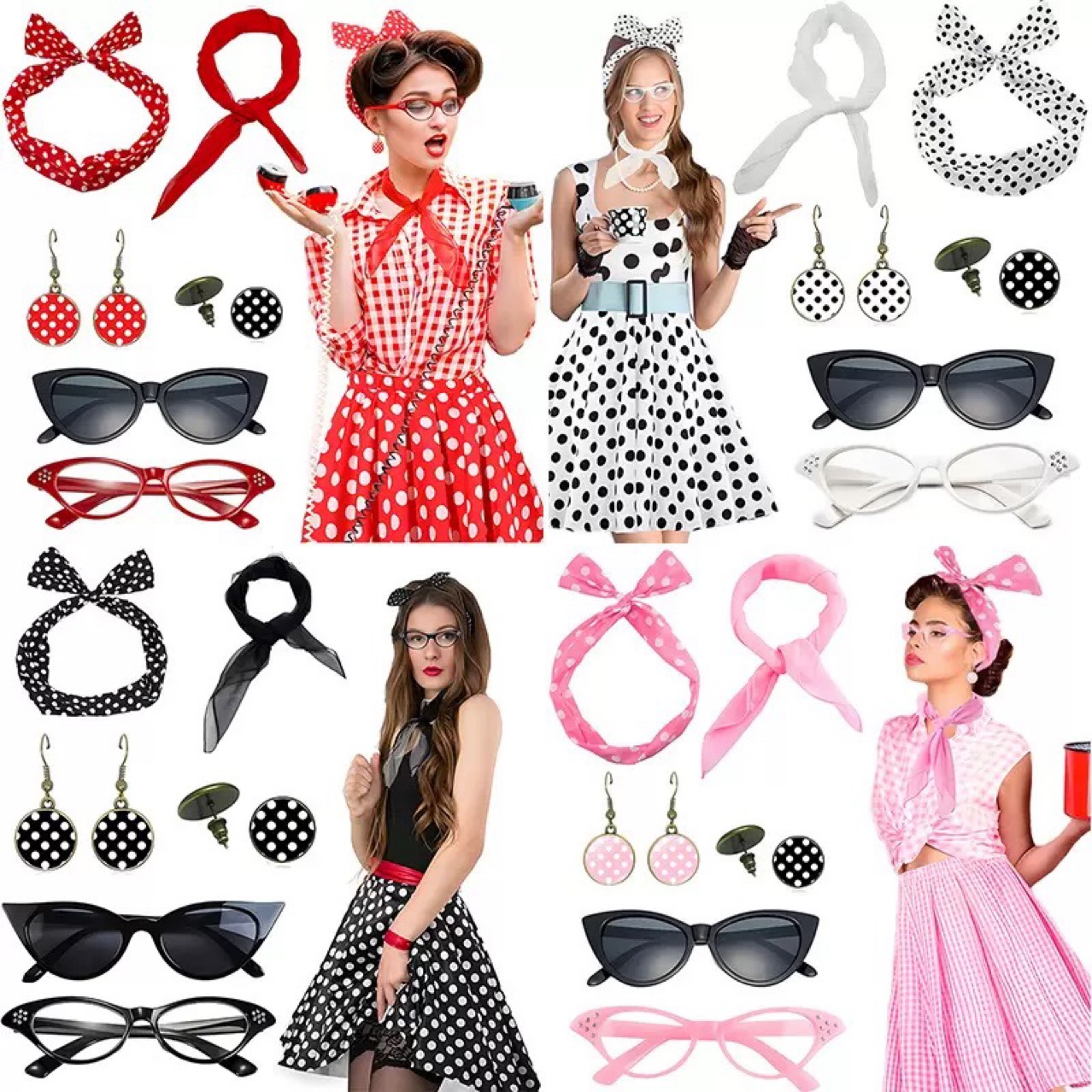 Jaren '50 Retro Party Cosplay  - Women'S Accessories In The 1950S recensie en prijs