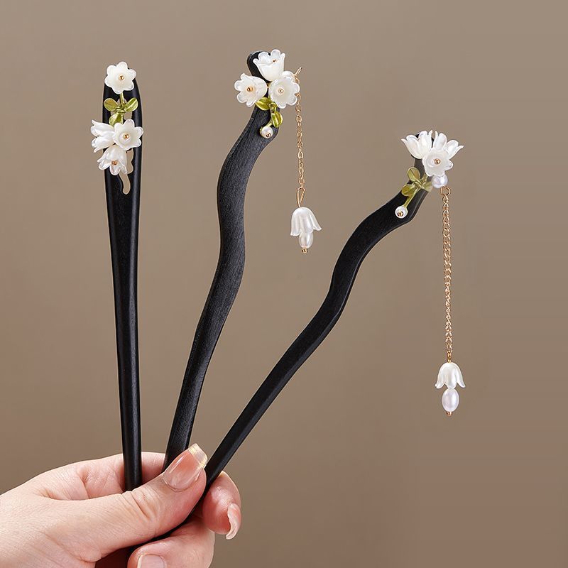 Houten bloem haarspeld Vintage - Women Accessories Shop recensie en prijs
