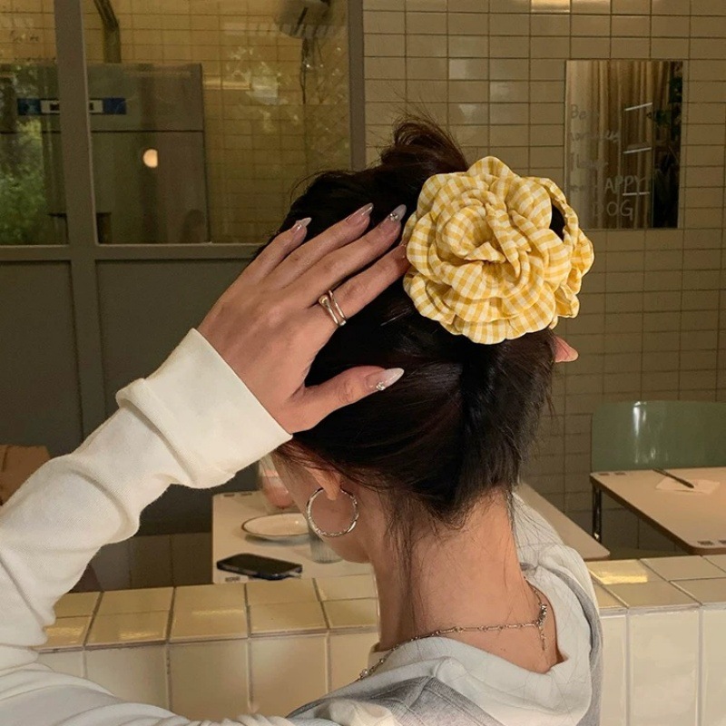 Dames haarklauwclip geruit gee - Women'S Yellow Accessories recensie en prijs