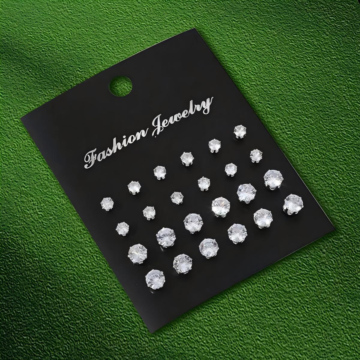 12 paar oorknopjes met kubieke - Women Accessories Combo Gift recensie en prijs