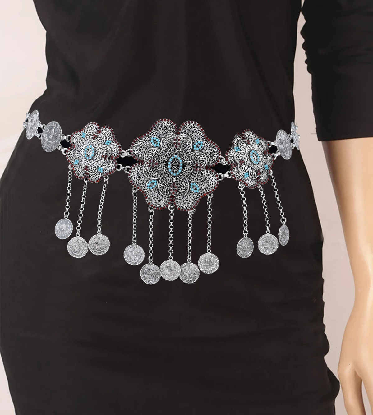 Hol Bloem Munten Ketting Hange - Women Accessories India recensie en prijs