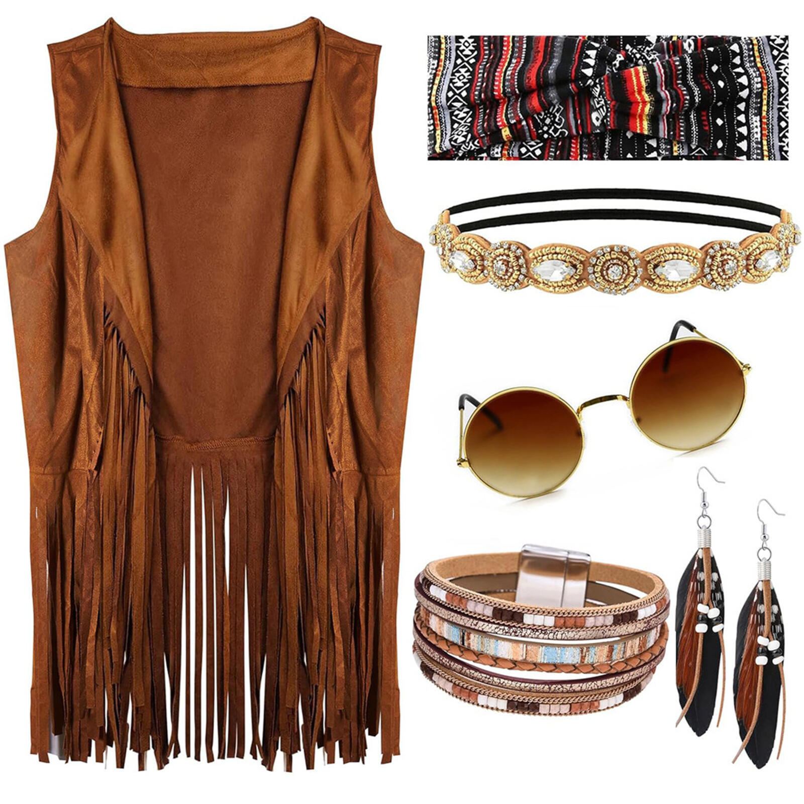 Vrouwen 70s Hippie Kostuum Acc - Women'S Accessories In The 60S recensie en prijs