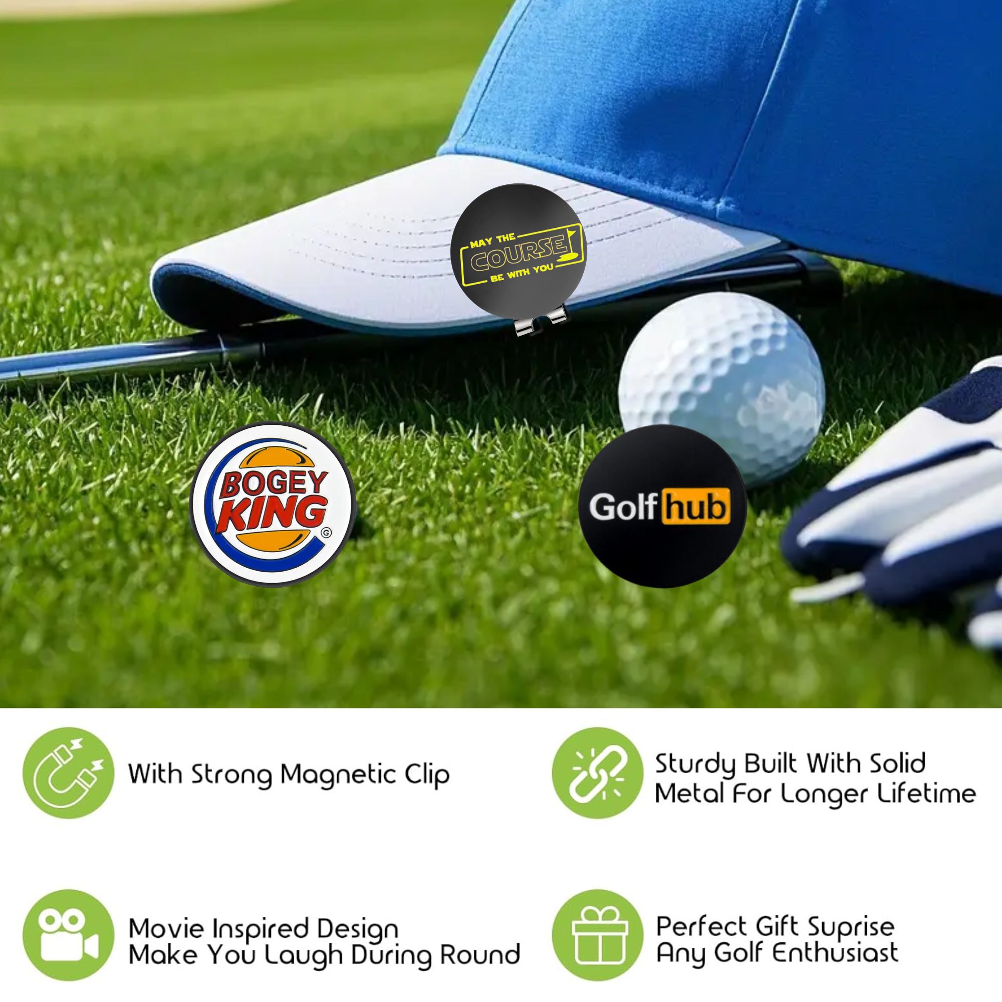 3 stuks grappige golfbalmarker - Women'S Golf Accessories recensie en prijs