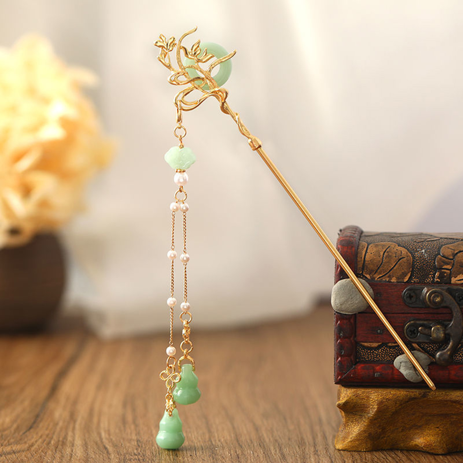 Chinese Stijl Glazen Haarspeld - Women Accessories Shop recensie en prijs