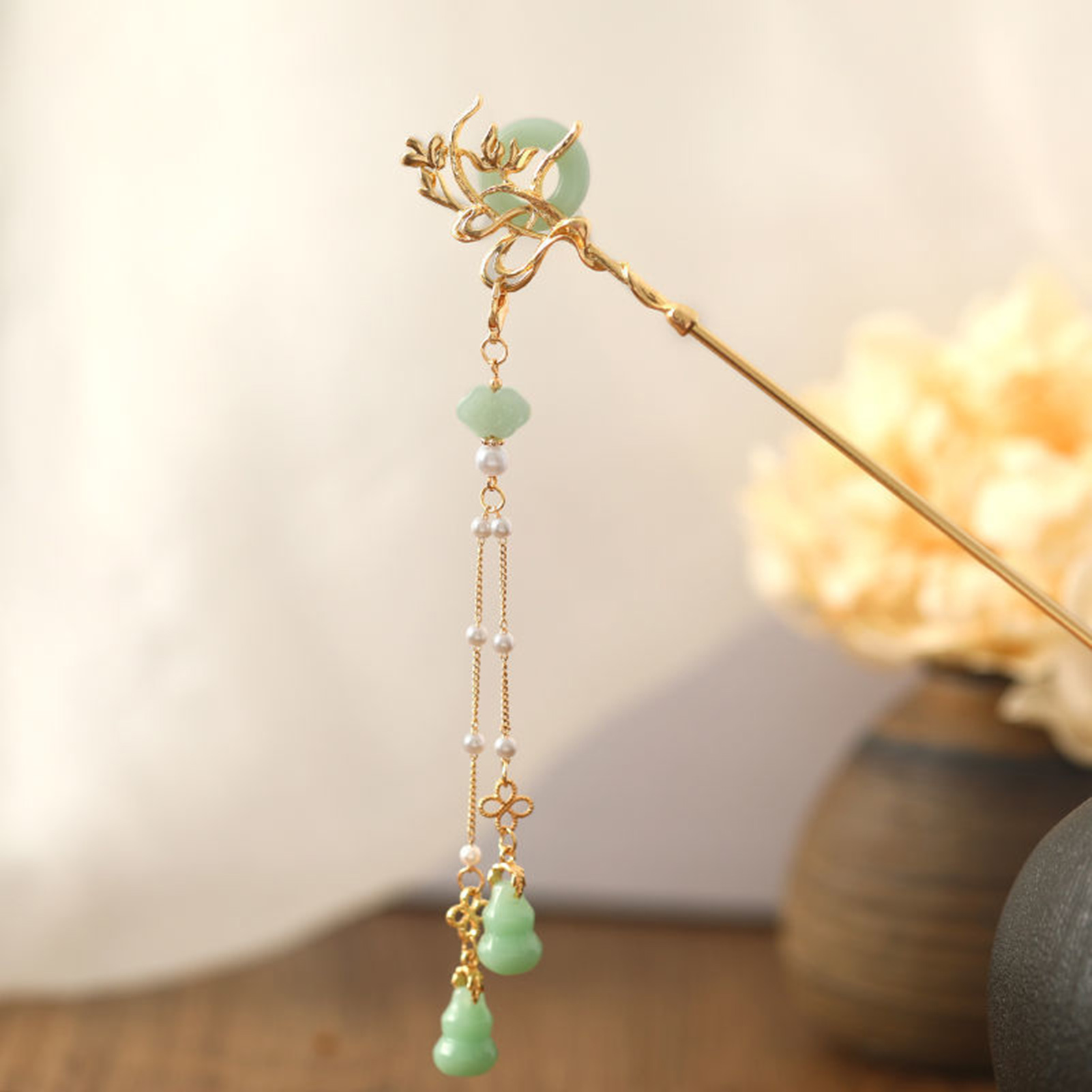 Chinese Stijl Glazen Haarspeld - Women Accessories Shop recensie en prijs