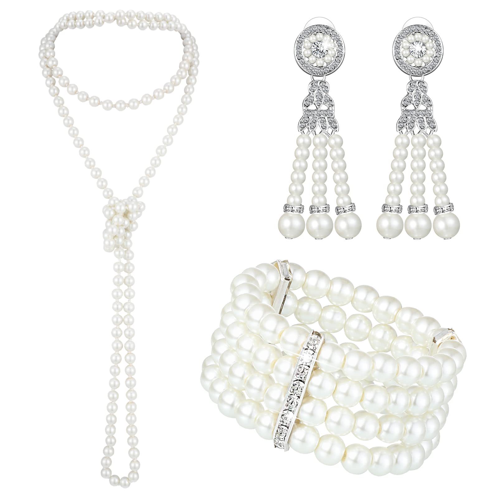 3-piece Set of Long Pearl Neck - Women'S Accessories In The 1950S recensie en prijs