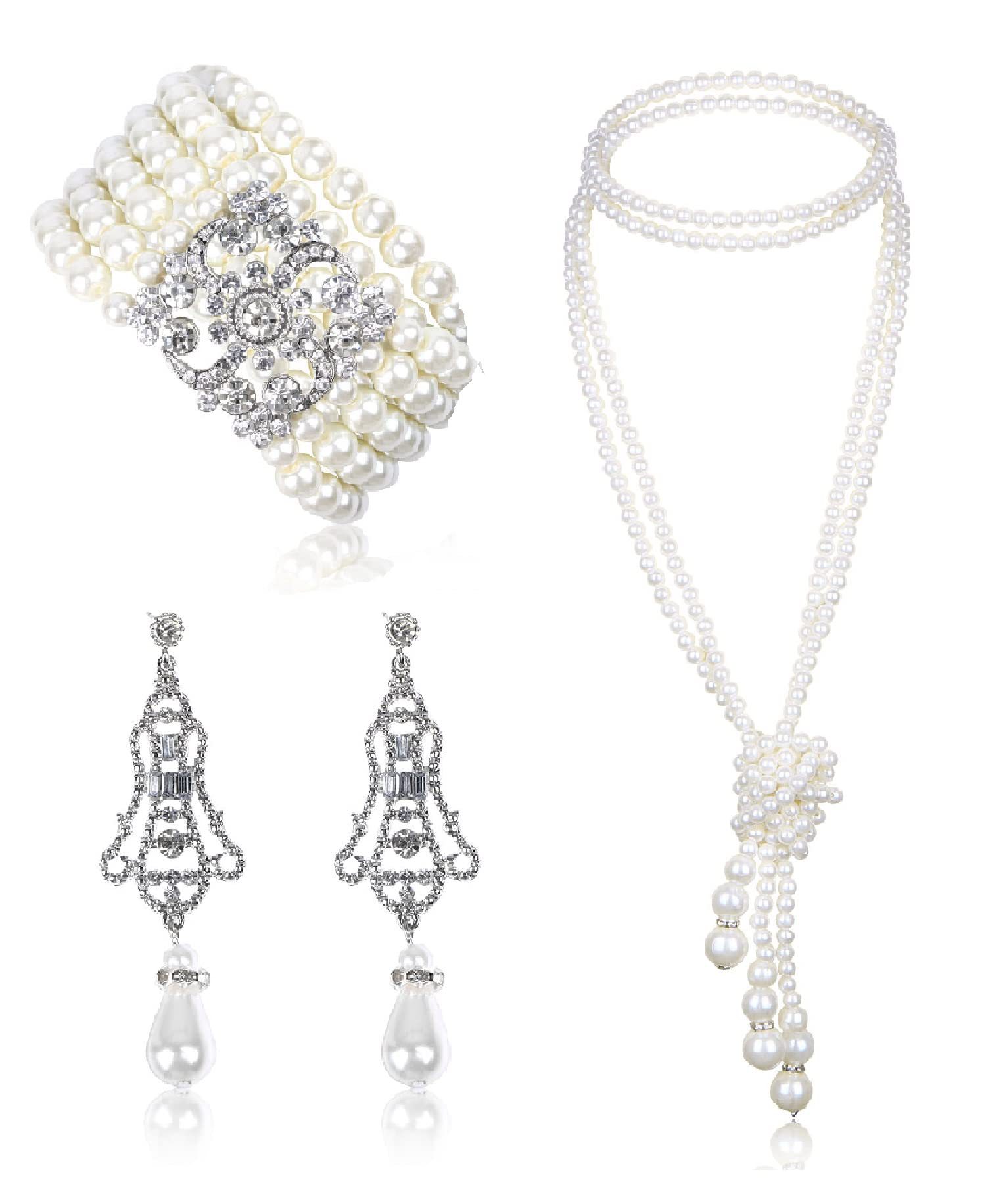 3-piece Set of Long Pearl Neck - Women'S Accessories In The 1950S recensie en prijs