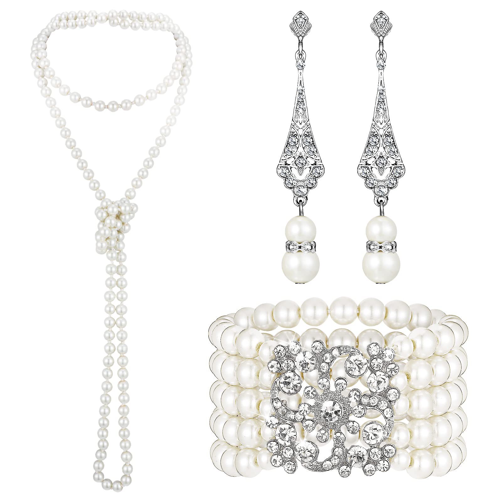 3-piece Set of Long Pearl Neck - Women'S Accessories In The 1950S recensie en prijs