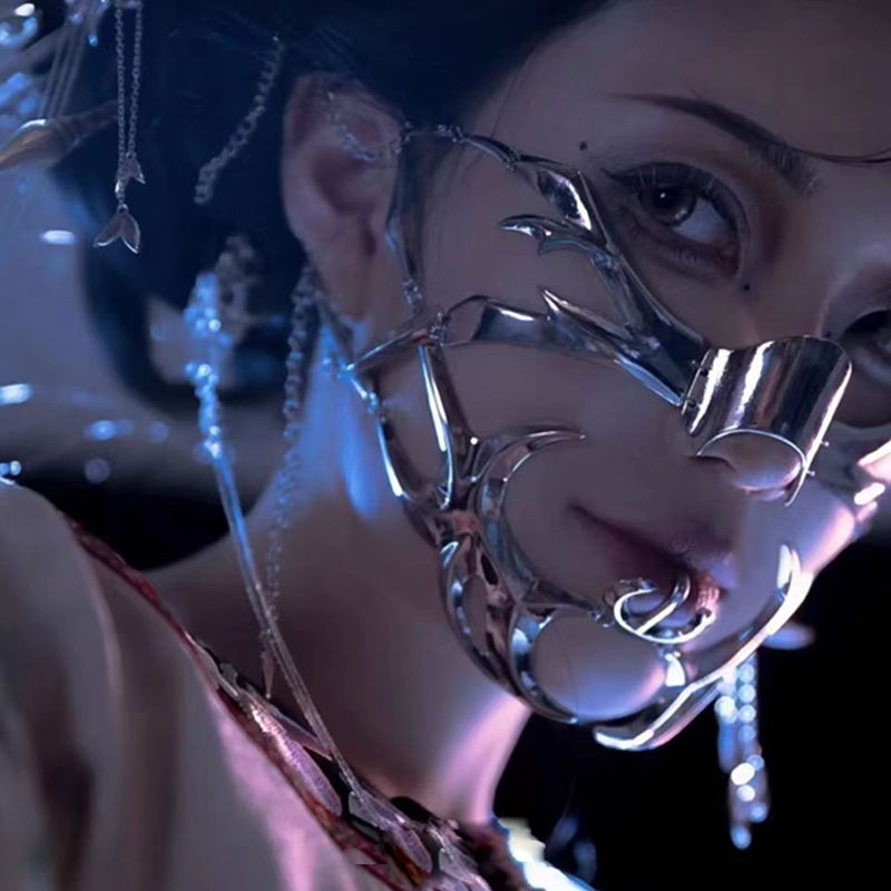 2025 Cyberpunk Vizier Kin Meta - Women Accessories Chain recensie en prijs